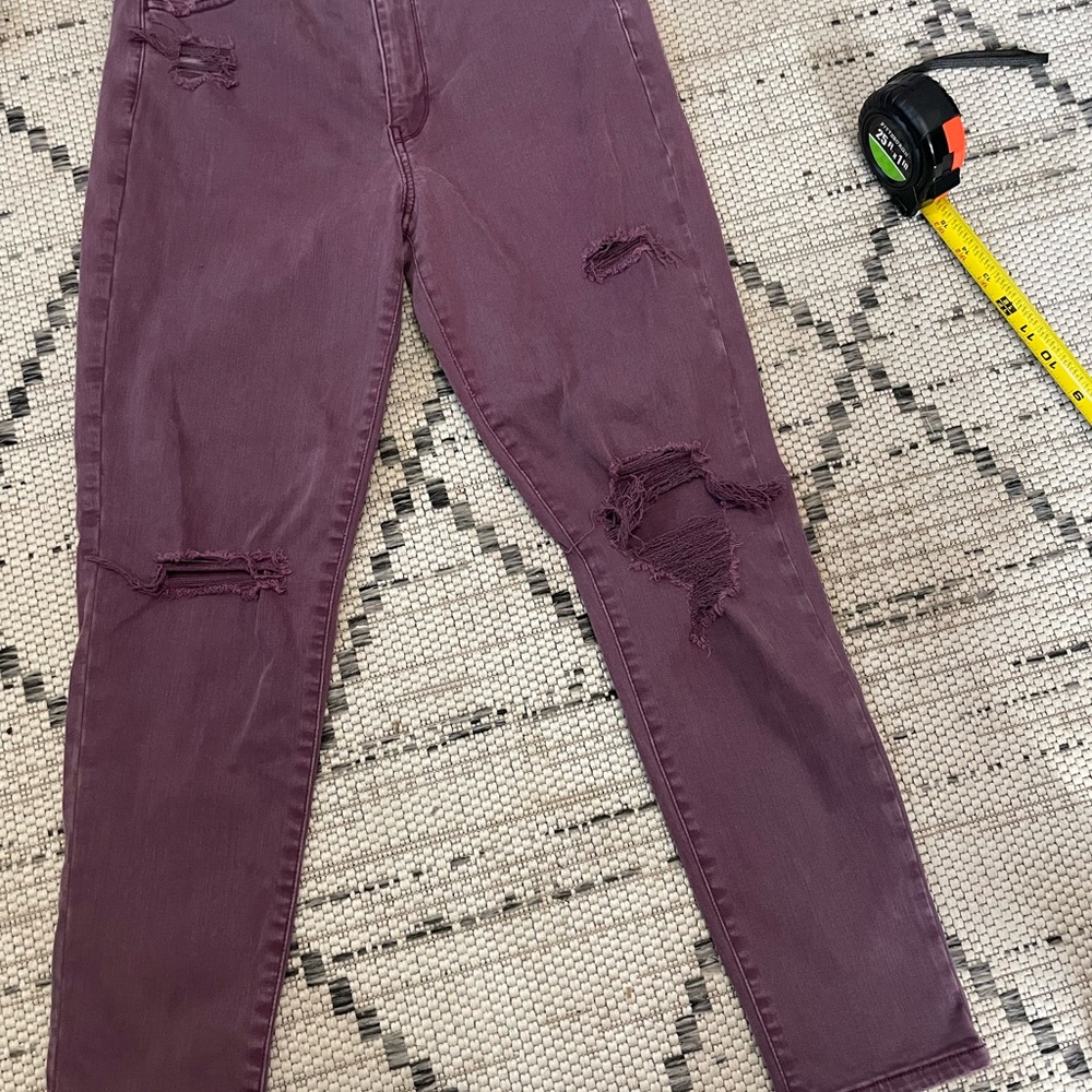 American Eagle Outfitters Women's Super hi rise jegging in Purple size 12